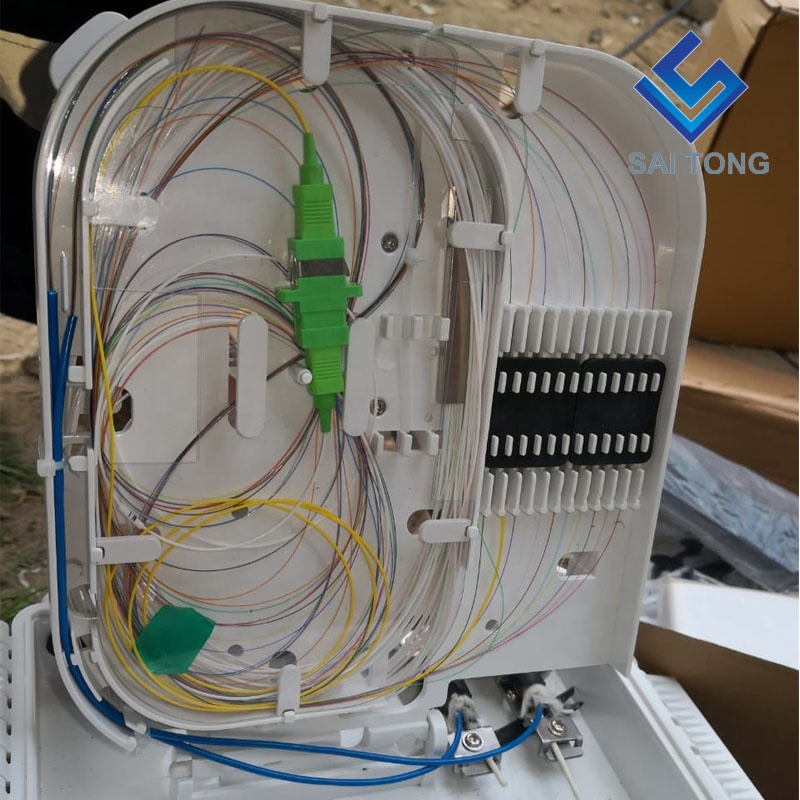 Cutie de terminare Cixi made16 nuclee sc/upc Cutie de distribuție FTTH 16 nuclee Presetupă de cablu din cauciuc impermeabilă Gpon onu Cutie de joncțiune din fibră