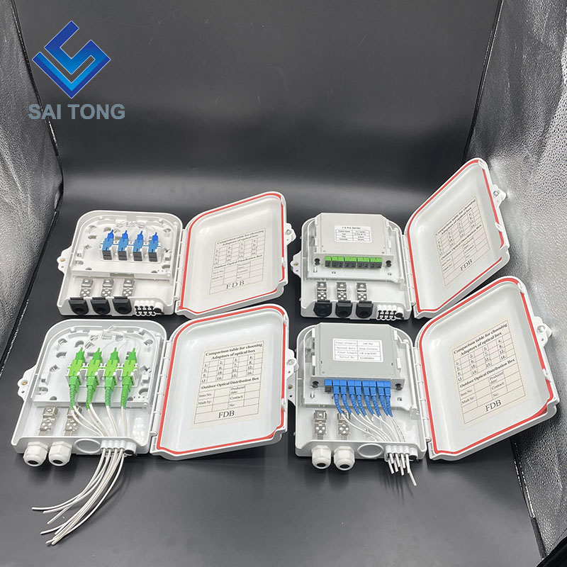 China Factory 48 core ftth box plc splitter cutie de distribuție optică cu 4 tăvi 2 în 8 porturi NAP pentru echipamente cu fibră optică