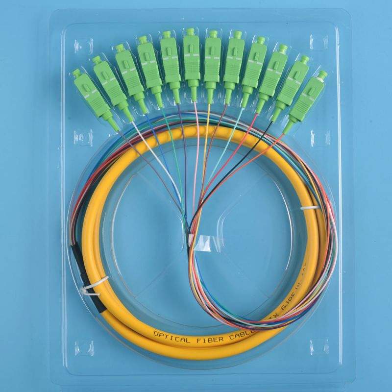 Fibră optică coadă sc apc sc-apc cablu de corecție coadă 12 nuclee sc/apc