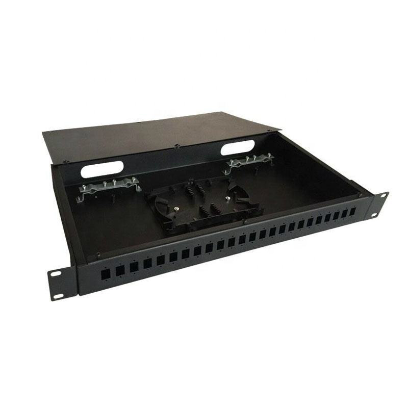 19 inch ftth 24 porturi sc fc lc st montare în rack cadru de distribuție din fibră optică panou de corelare fibră optică montare în rack ODF 1u metal