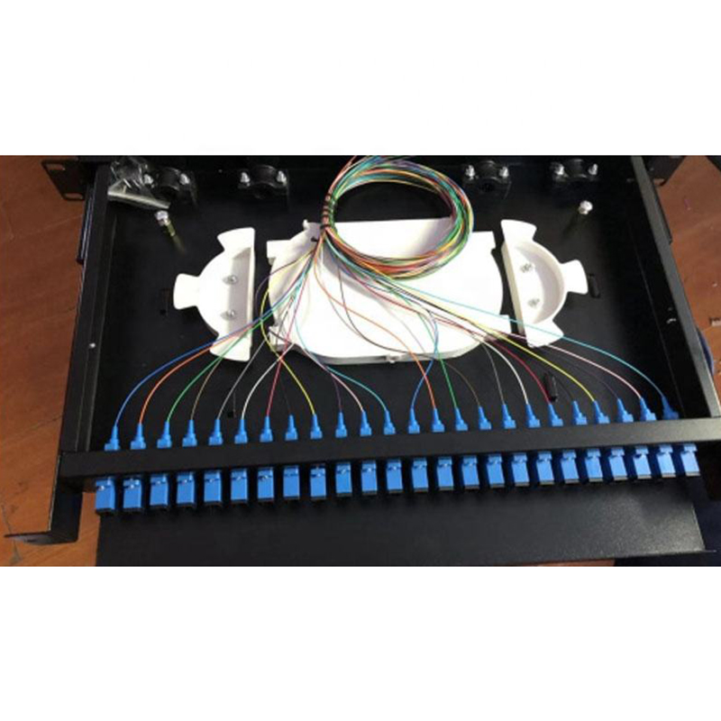 19 inch ftth 24 porturi sc fc lc st montare în rack cadru de distribuție din fibră optică panou de corelare fibră optică montare în rack ODF 1u metal