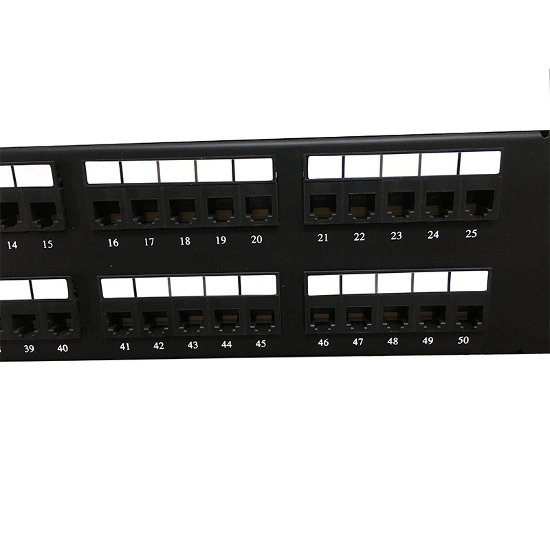 2U 19'' 50 porturi RJ11 Krone Jackets, Suport din oțel Cat3 Patch Panel Blank Neecranat Utp Cat3 RJ11 Patch Panel