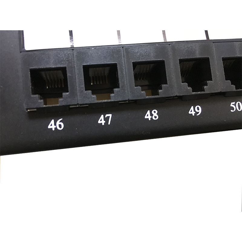 2U 19'' 50 porturi RJ11 Krone Jackets, Suport din oțel Cat3 Patch Panel Blank Neecranat Utp Cat3 RJ11 Patch Panel