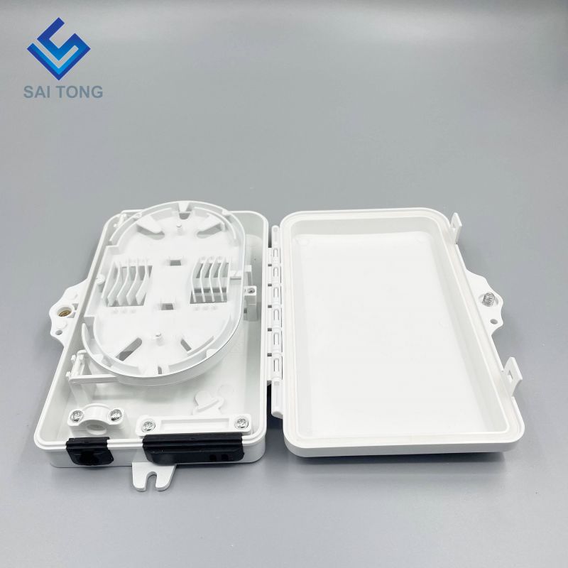 IP65 Alimentare cu 1/2 porturi mini FTTH cutie de fibră optică în aer liber din plastic cutie de borne din fibră cu 2 miezuri cu adaptor SC LC