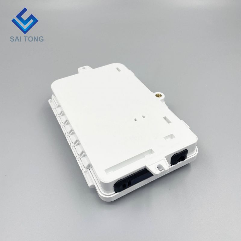 IP65 Alimentare cu 1/2 porturi mini FTTH cutie de fibră optică în aer liber din plastic cutie de borne din fibră cu 2 miezuri cu adaptor SC LC