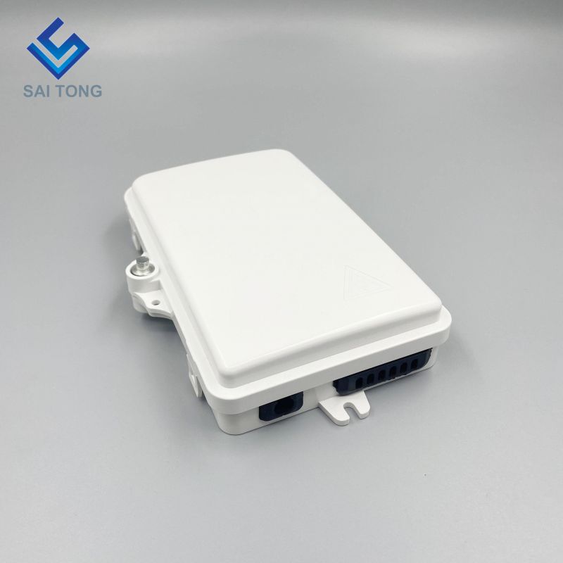 Saitong 1/6 porturi FTTH FTTX Cutie de distribuție cu fibră optică cu 6 nuclee Cutie de suport PLC Cutie optică ABS