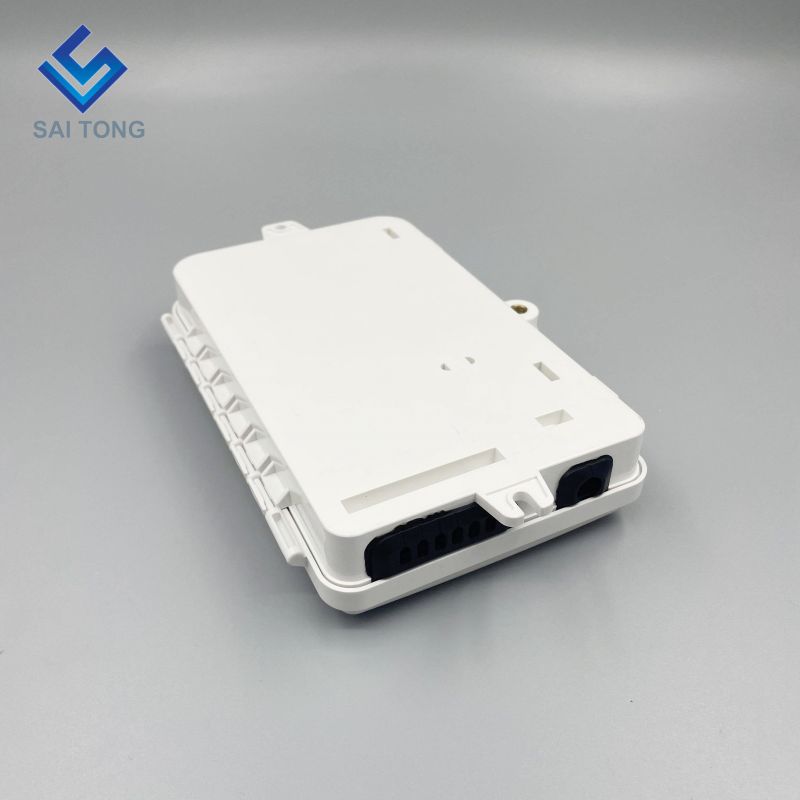 Saitong 1/6 porturi FTTH FTTX Cutie de distribuție cu fibră optică cu 6 nuclee Cutie de suport PLC Cutie optică ABS