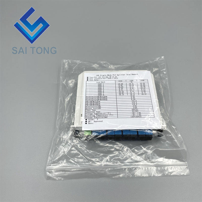 SC/UPC 1 x 8 Fibră optică PLC Splitter Mini tub tip Splitter Plc Splitter impermeabil SC UPC LGX casetă tip casetă