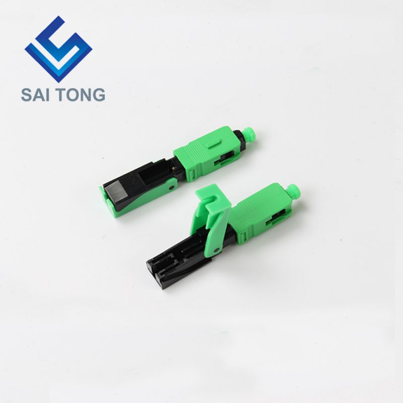 Fibră optică FTTH Conector rapid sc apc culoare verde cablu fibră conector rapid Conector rapid Asamblare pe teren Monomod