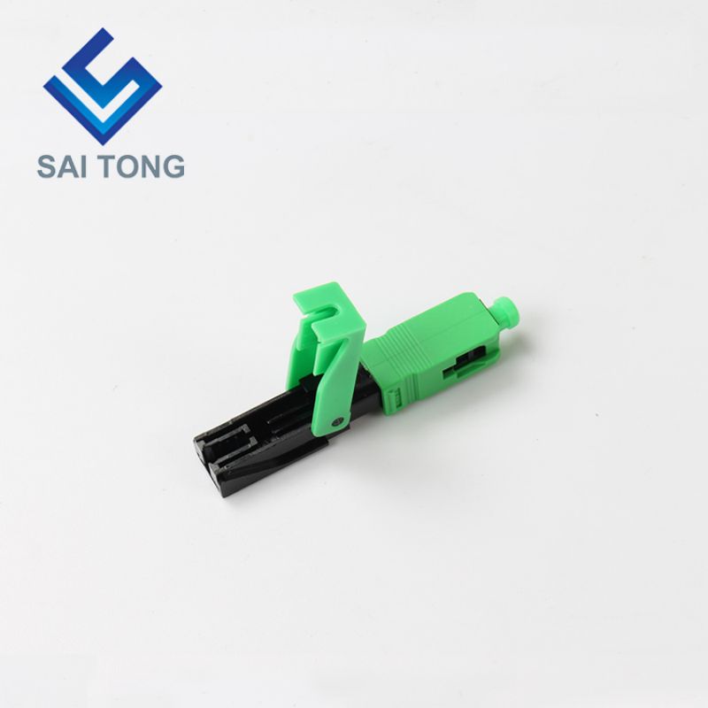 Fibră optică FTTH Conector rapid sc apc culoare verde cablu fibră conector rapid Conector rapid Asamblare pe teren Monomod