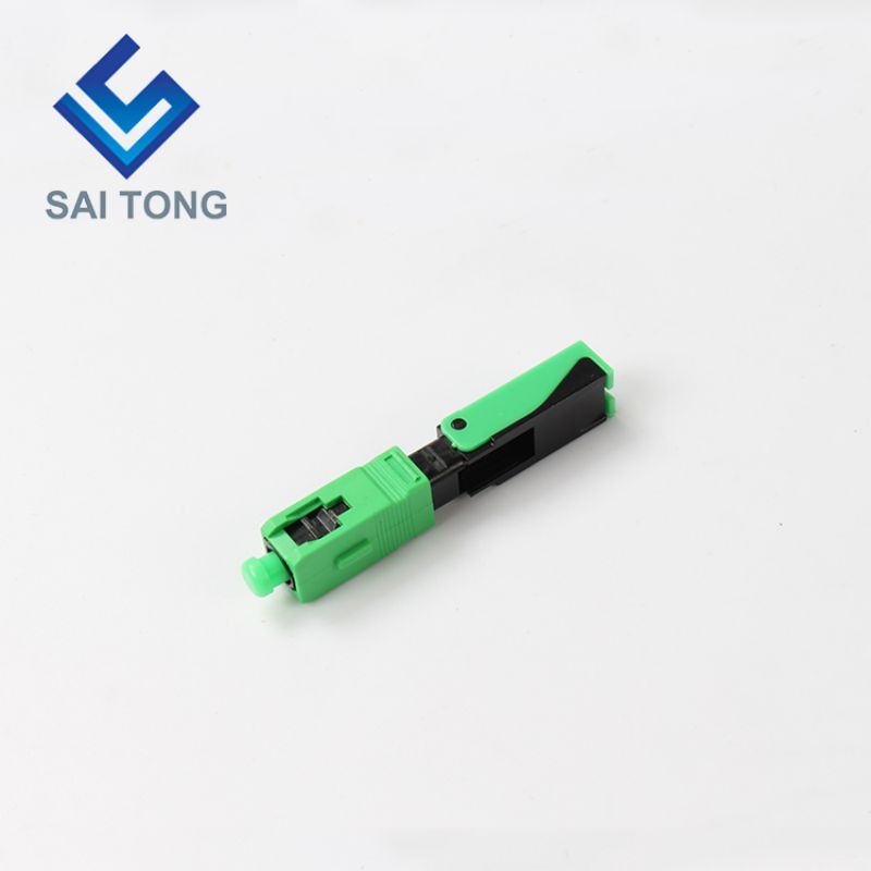 Fibră optică FTTH Conector rapid sc apc culoare verde cablu fibră conector rapid Conector rapid Asamblare pe teren Monomod