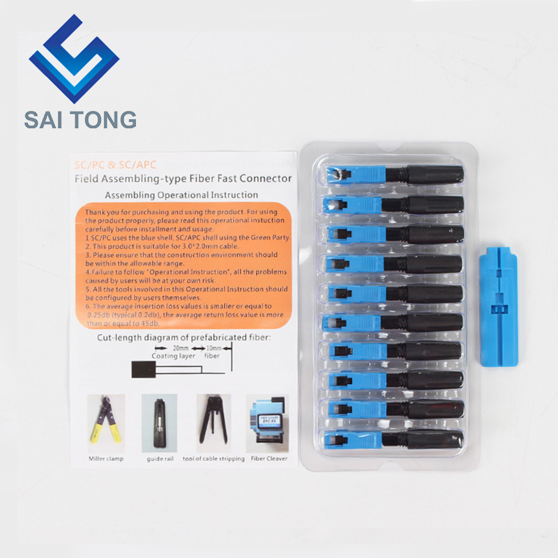 Saitong Supply Echipament de comunicație conector rapid sc/upc ftth Fibră optică Conector rapid