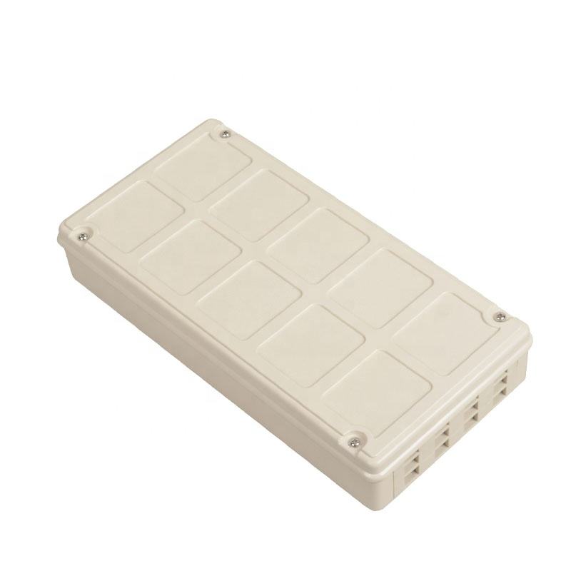 Cutie de borne din plastic Montare pe perete cu 12 miezuri sau montare pe rack disponibilă pentru interior și exterior Placă frontală din fibră FTTH Panou de corecție optică