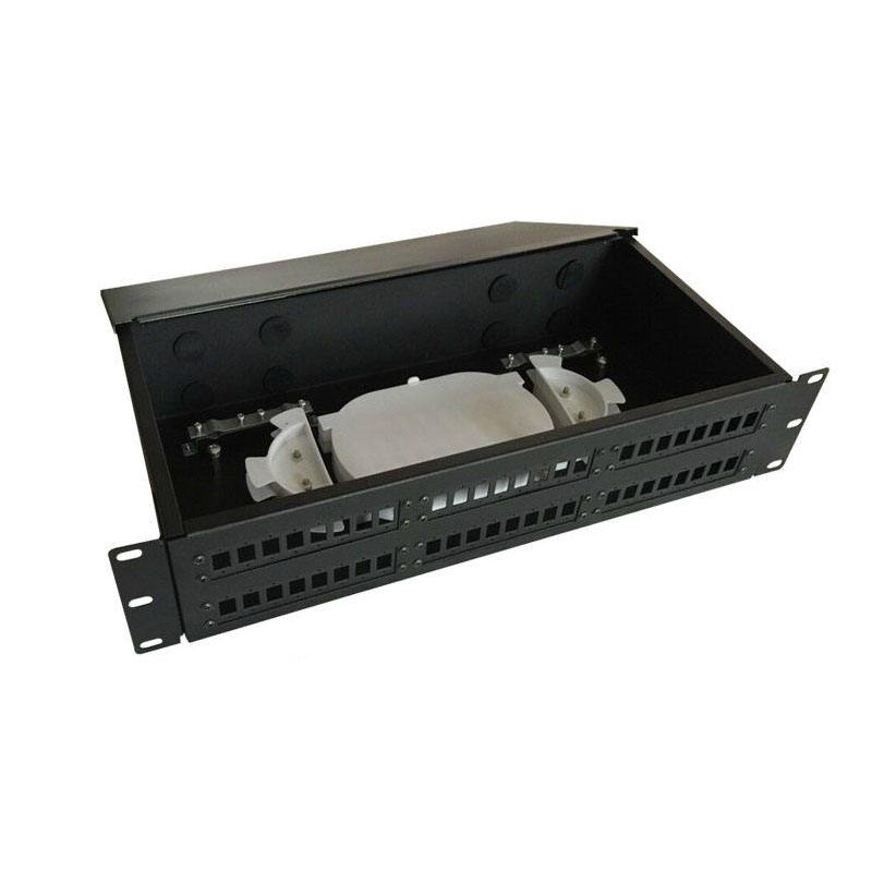 Professional 19 inch ftth 48 porturi sc lc montare rack cadru de distribuție din fibră optică panou de corecție cu fibră optică montare în rack ODF