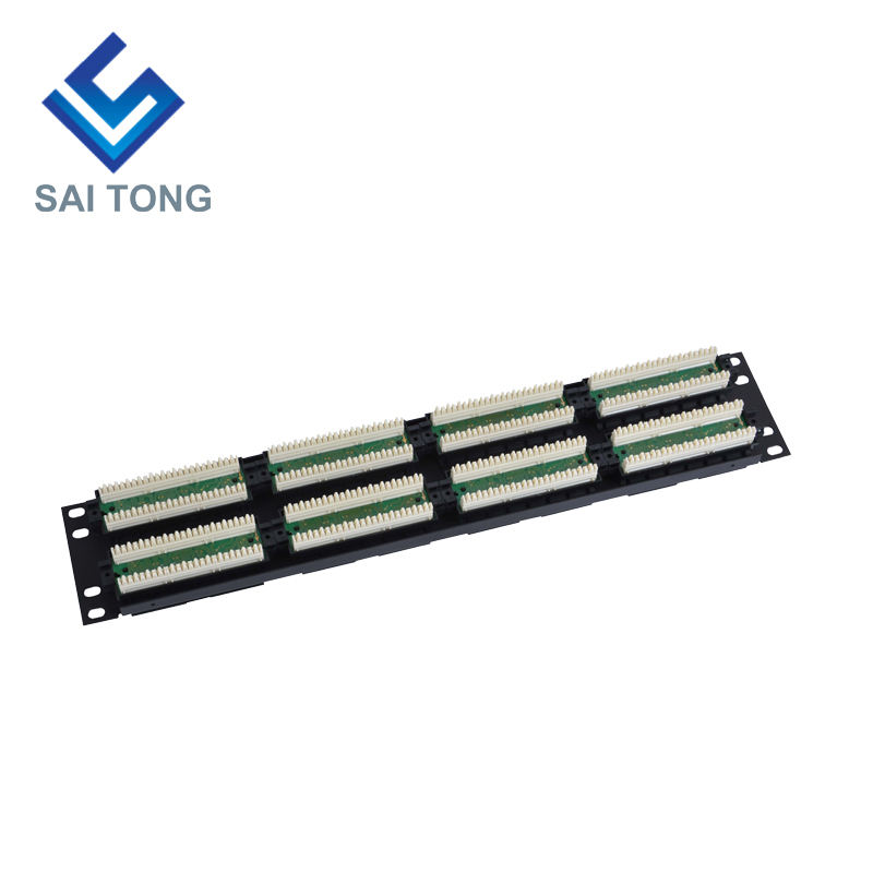 2U 19'' 48 porturi Jachete RJ45 Krone, Suport din oțel Cat6 Patch Panel Blank Neecranat Utp Cat5e CAT6 CAT6 CAT6A RJ45 Patch