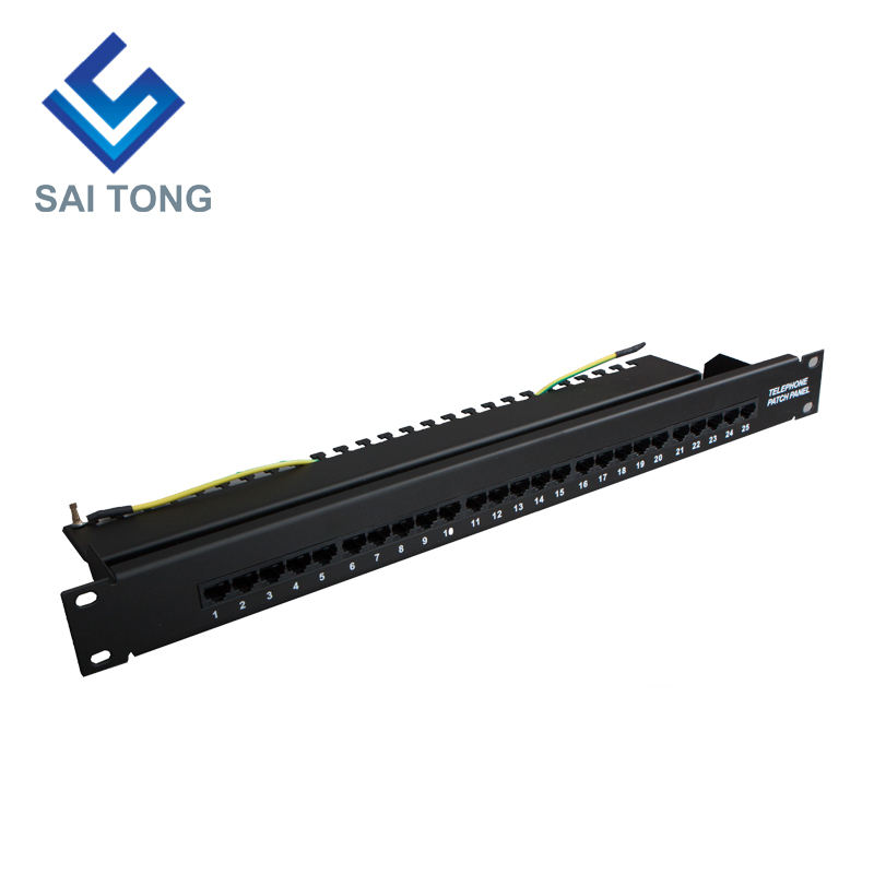 1U 19'' 25 porturi Jachete RJ45 Krone, Suport din oțel Cat6 Patch Panel Blank Neecranat utp Cat5e CAT5 RJ45 Patch Panel