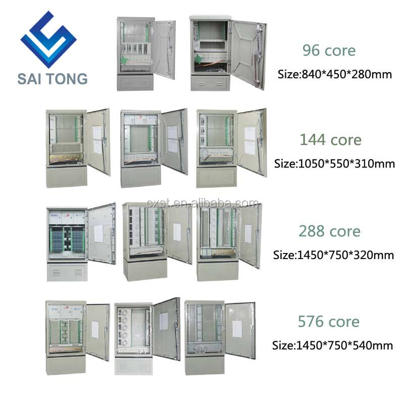 SaiTong FTTH Splice 288 Core fibră optică SMC cabinet impermeabil IP55 smc fibră cabinet Suport pentru standard sau personalizat