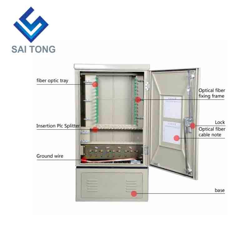 SaiTong FTTH 144 Core fibră optică smc în aer liber impermeabil IP55 smc cablu dulap din fibră Suport pentru standard sau personalizat