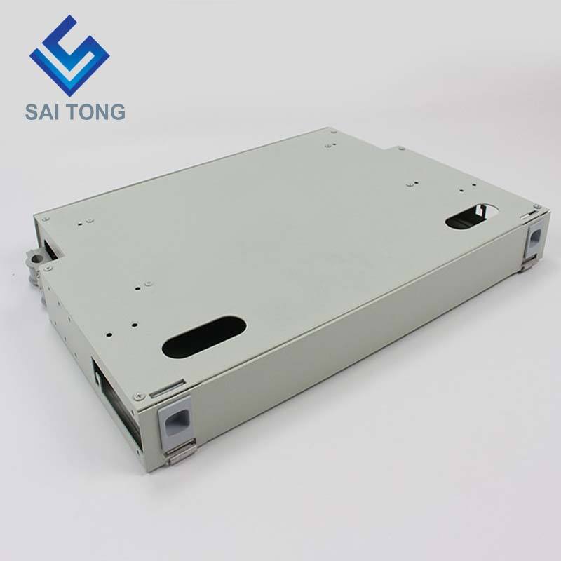 SaiTong FTTH 19 inch Rack Mount 12 porturi Cabinet SC/FC ODF 1 U 12 miezuri Fibră optică Cadru de distribuție Opțional încărcare completă