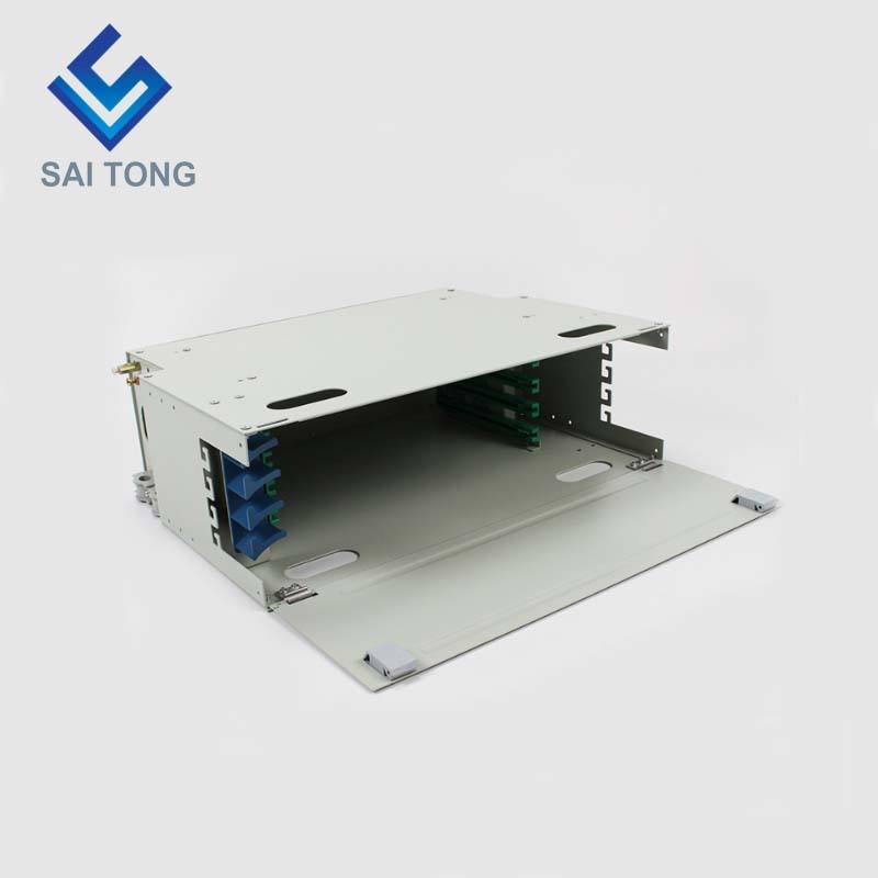 SaiTong FTTH 19 inch Rack Mount 48 Port Cabinet SC/FC ODF 4 U 48 core Cadru de distribuție din fibră optică Opțional încărcare completă